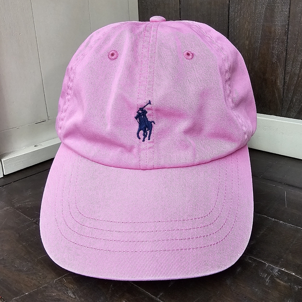 Women's Bright Pink Polo Ralph Lauren Baseball Hat Cap Adjustable Preppy Sports